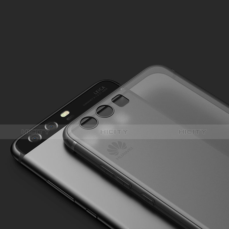 Custodia Silicone Ultra Sottile Morbida S07 per Huawei P10 Nero