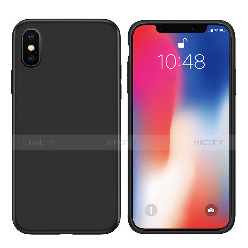 Custodia Silicone Ultra Sottile Morbida S11 per Apple iPhone Xs Nero