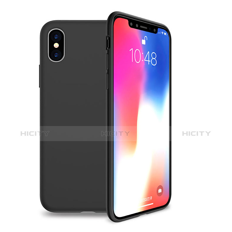 Custodia Silicone Ultra Sottile Morbida S11 per Apple iPhone Xs Nero