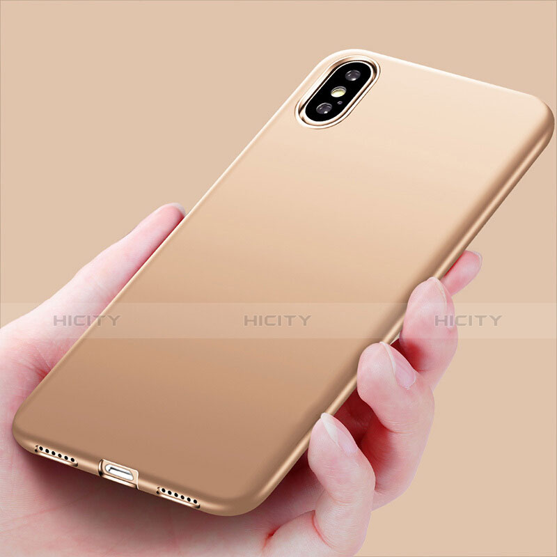 Custodia Silicone Ultra Sottile Morbida S16 per Apple iPhone X Oro