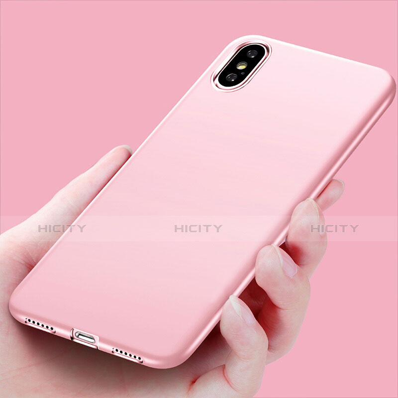 Custodia Silicone Ultra Sottile Morbida S16 per Apple iPhone Xs Rosa