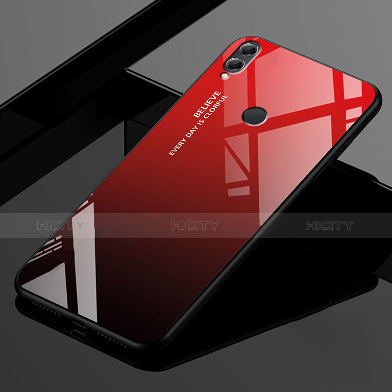 Custodia Silicone Ultra Sottile Morbida Specchio per Huawei Y9 (2019) Rosso