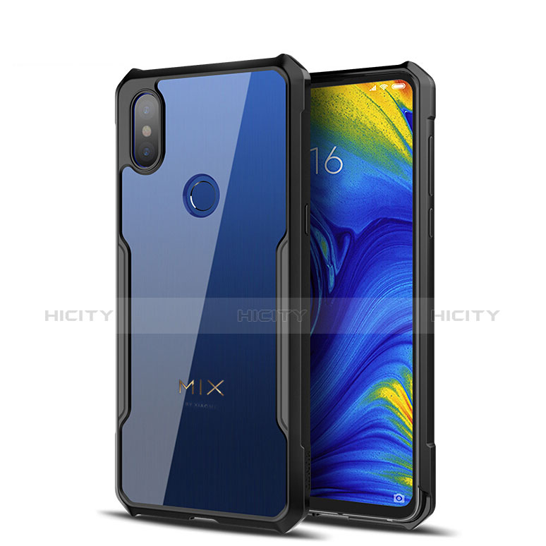 Custodia Silicone Ultra Sottile Morbida Specchio per Xiaomi Mi Mix 3 Nero