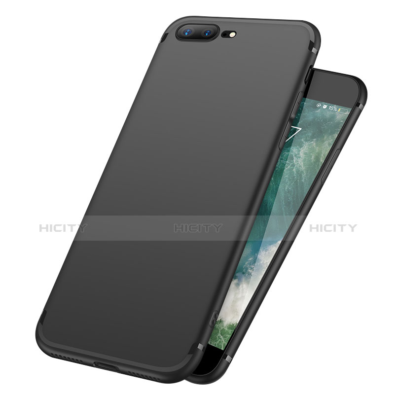 Custodia Silicone Ultra Sottile Morbida Z08 per Apple iPhone 7 Plus Nero