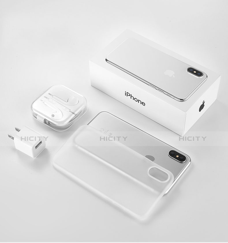 Custodia TPU Trasparente Ultra Slim Morbida T04 per Apple iPhone Xs Max Bianco