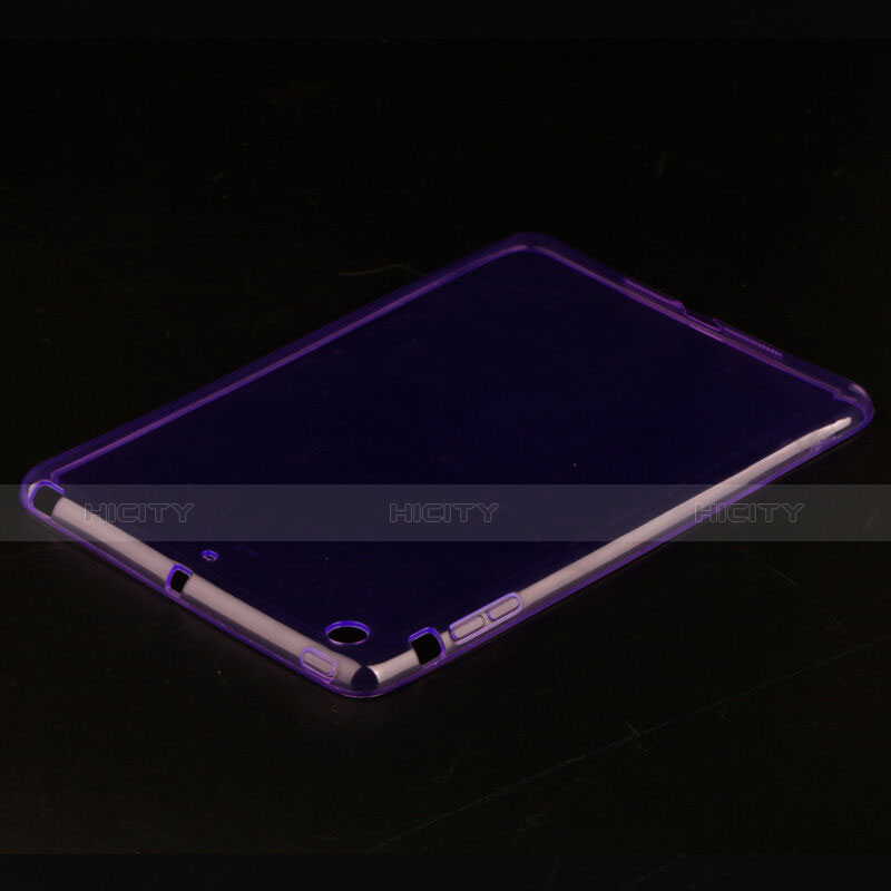 Custodia TPU Trasparente Ultra Sottile Morbida per Apple iPad Mini Viola