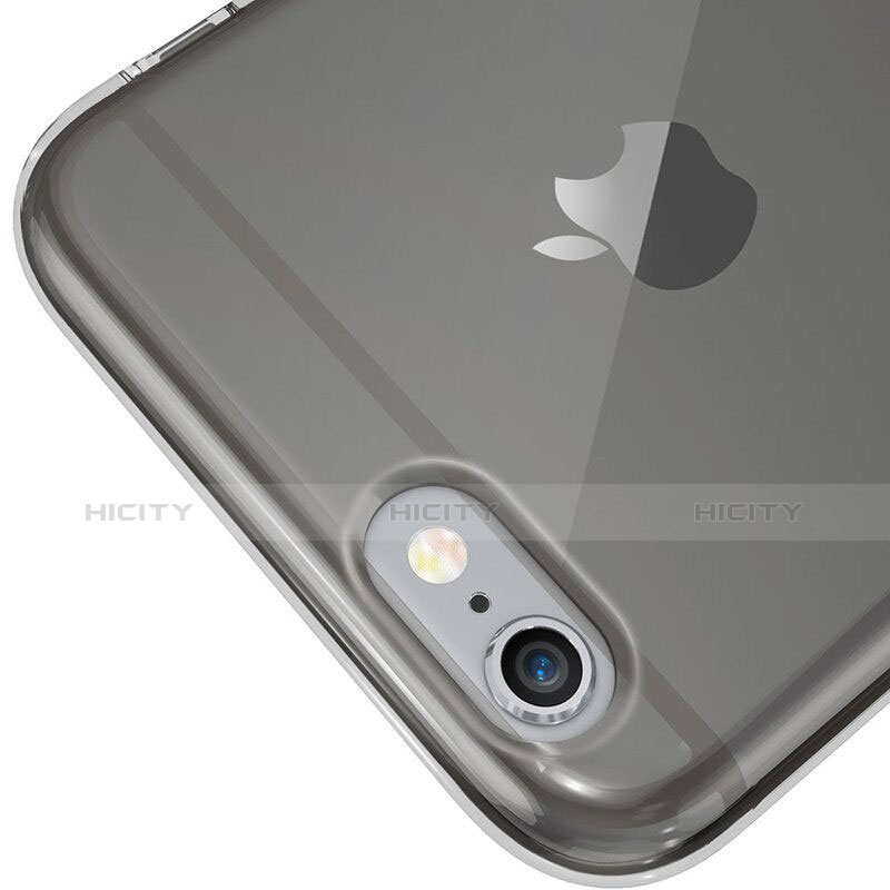 Custodia TPU Trasparente Ultra Sottile Morbida per Apple iPhone 6 Plus Grigio Scuro