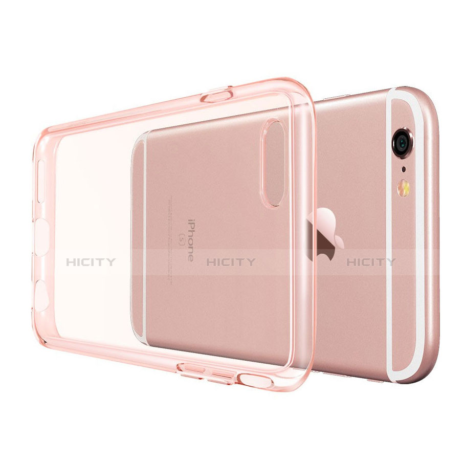 Custodia TPU Trasparente Ultra Sottile Morbida per Apple iPhone 6S Oro Rosa