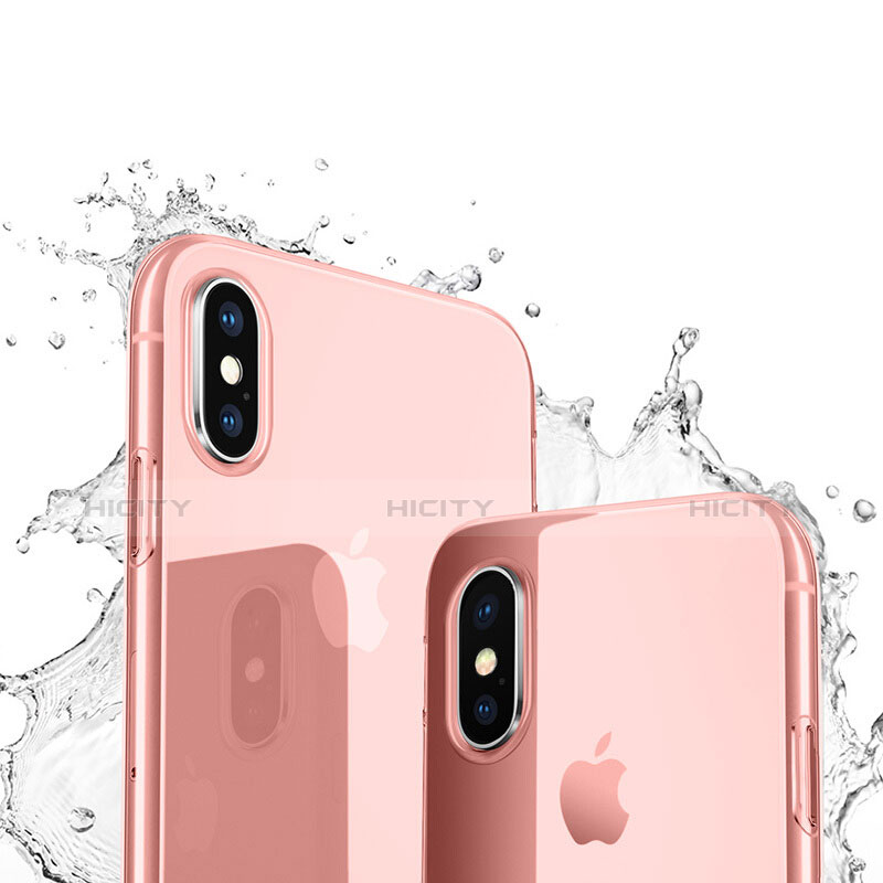 Custodia TPU Trasparente Ultra Sottile Morbida per Apple iPhone X Rosa