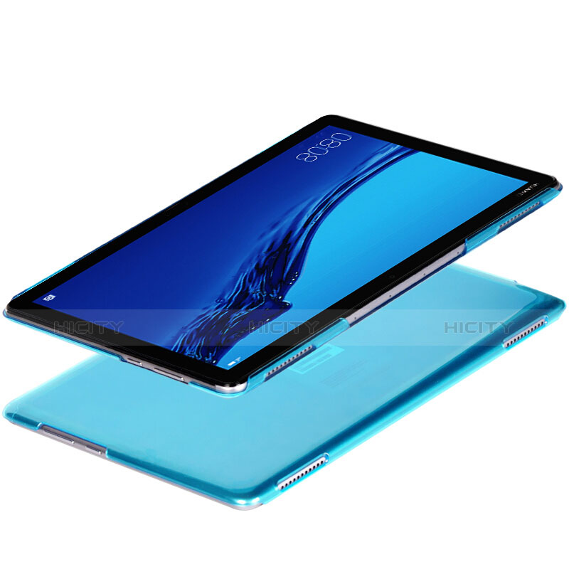 Custodia TPU Trasparente Ultra Sottile Morbida per Huawei MediaPad C5 10 10.1 BZT-W09 AL00 Blu