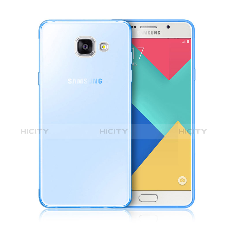 Custodia TPU Trasparente Ultra Sottile Morbida per Samsung Galaxy A3 (2016) SM-A310F Blu