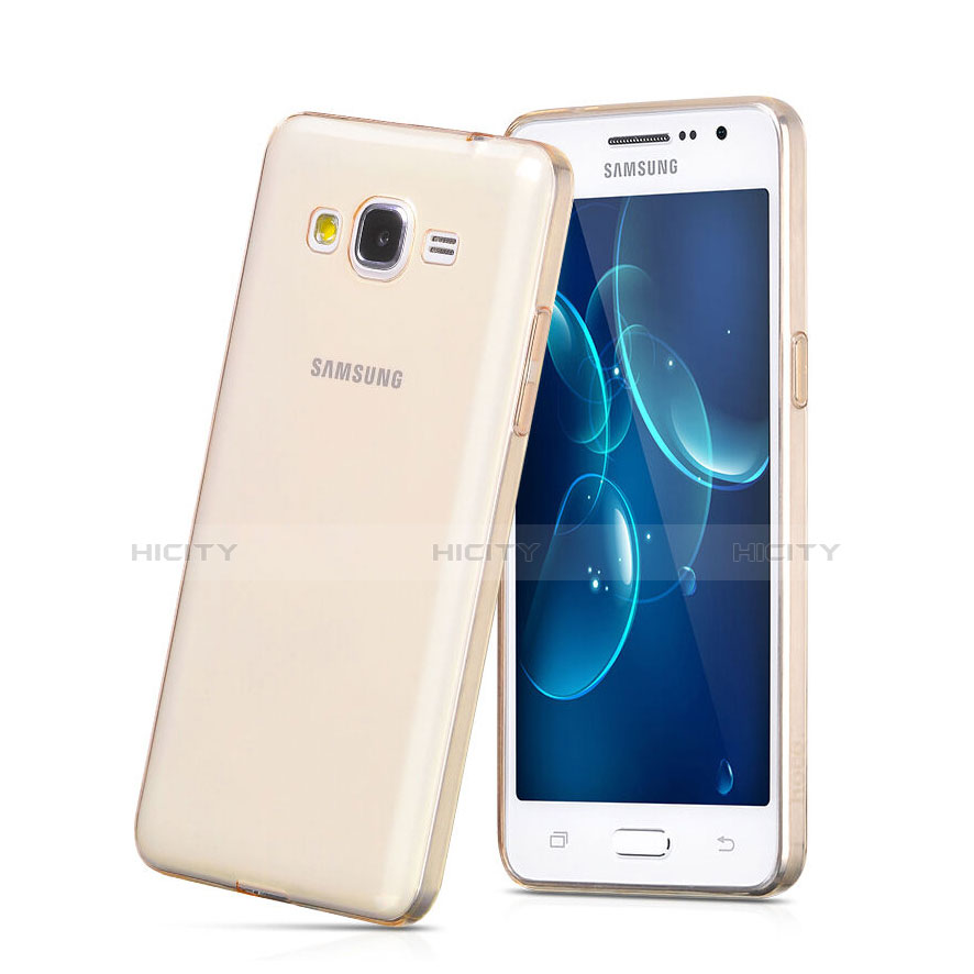 Custodia TPU Trasparente Ultra Sottile Morbida per Samsung Galaxy Grand Prime SM-G530H Oro