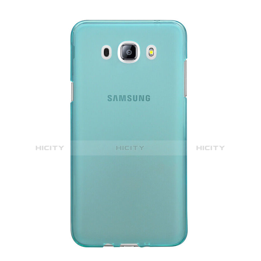 Custodia TPU Trasparente Ultra Sottile Morbida per Samsung Galaxy J5 Duos (2016) Blu