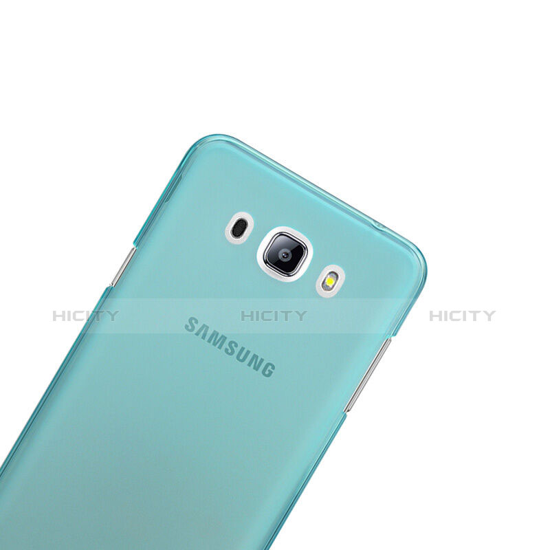 Custodia TPU Trasparente Ultra Sottile Morbida per Samsung Galaxy J5 Duos (2016) Blu