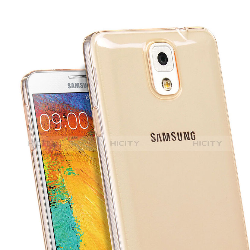 Custodia TPU Trasparente Ultra Sottile Morbida per Samsung Galaxy Note 3 N9000 Oro