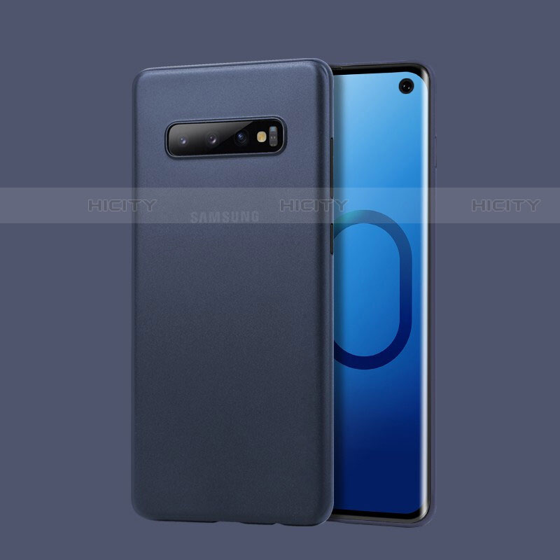 Custodia Ultra Slim Trasparente Rigida Cover Opaca per Samsung Galaxy S10 5G Blu