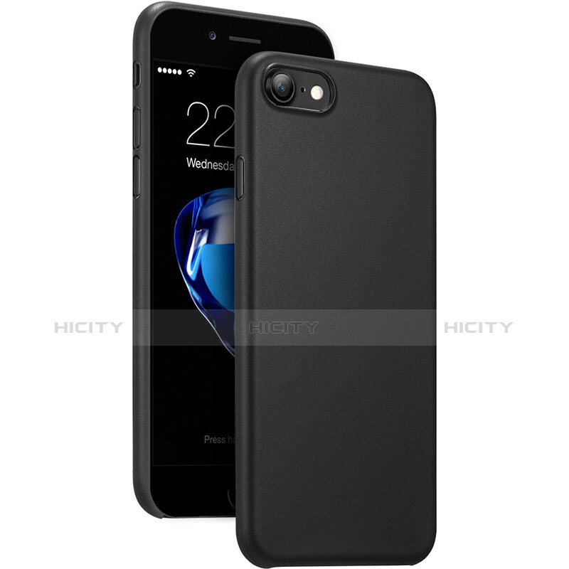 Custodia Ultra Sottile Plastica Rigida Opaca per Apple iPhone 7 Nero