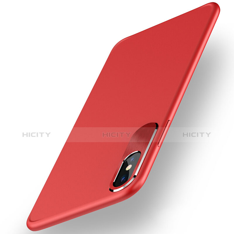 Custodia Ultra Sottile Rigida Opaca per Apple iPhone X Rosso