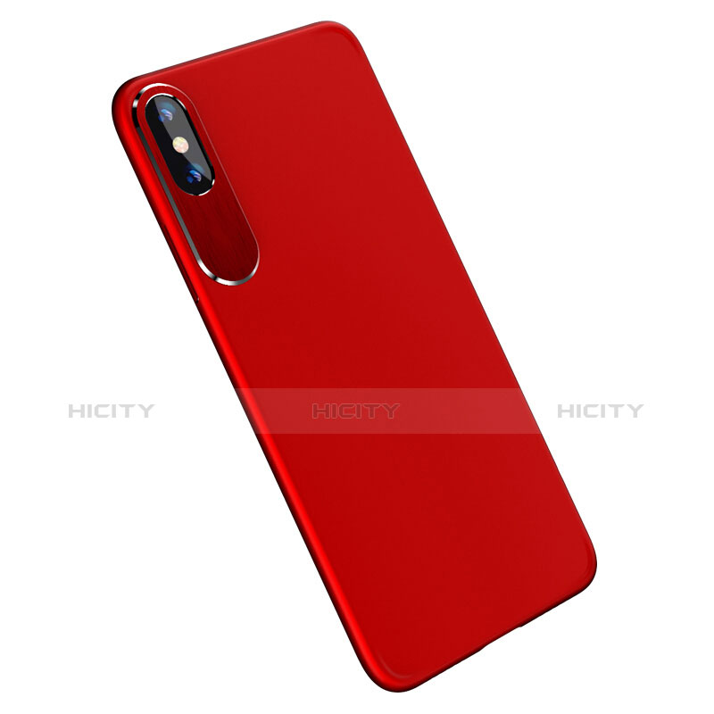 Custodia Ultra Sottile Rigida Opaca per Apple iPhone X Rosso