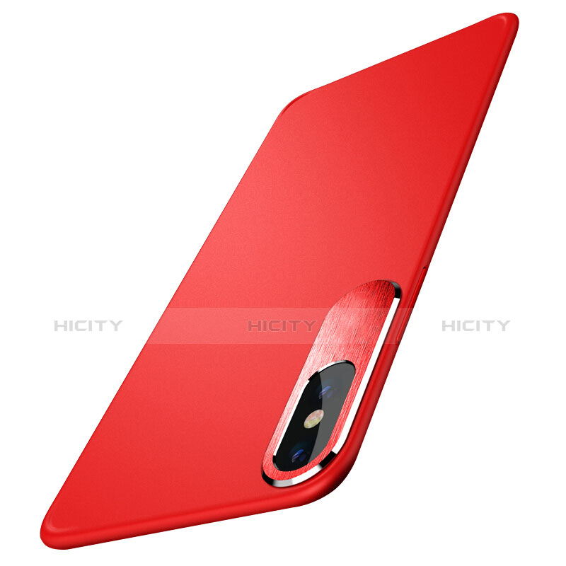 Custodia Ultra Sottile Rigida Opaca per Apple iPhone X Rosso