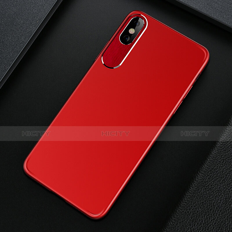 Custodia Ultra Sottile Rigida Opaca per Apple iPhone X Rosso