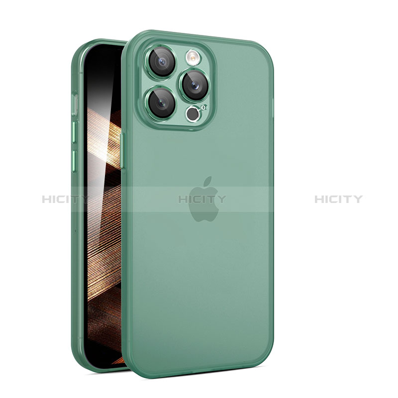 Custodia Ultra Sottile Trasparente Rigida Cover Opaca QC per Apple iPhone 14 Pro Verde