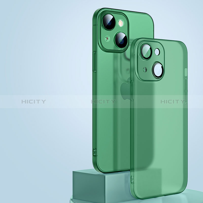 Custodia Ultra Sottile Trasparente Rigida Cover Opaca QC1 per Apple iPhone 14 Verde