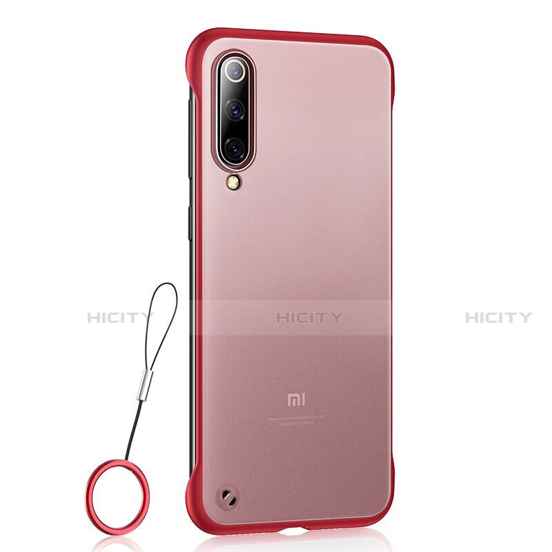 Custodia Ultra Sottile Trasparente Rigida Cover Opaca U01 per Xiaomi Mi 9 Lite Rosso