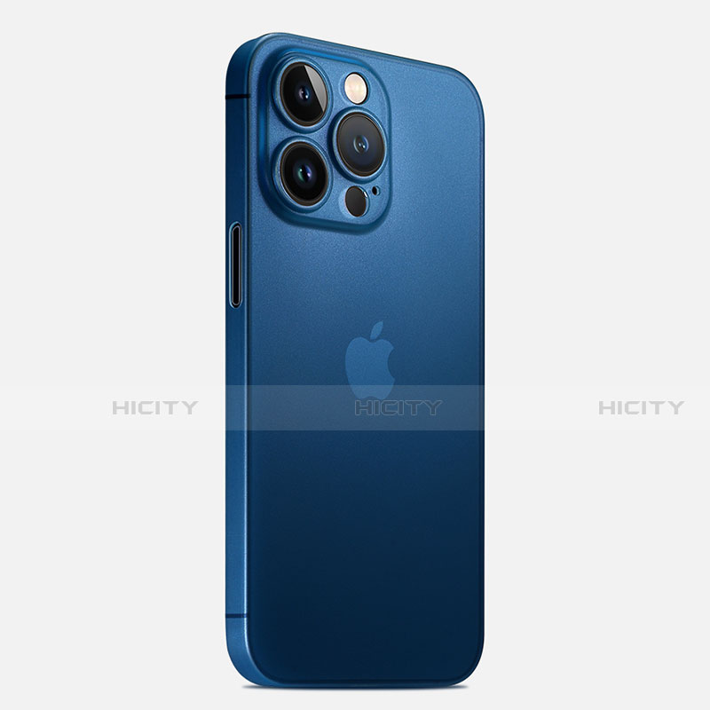 Custodia Ultra Sottile Trasparente Rigida Cover Opaca U02 per Apple iPhone 15 Pro Blu