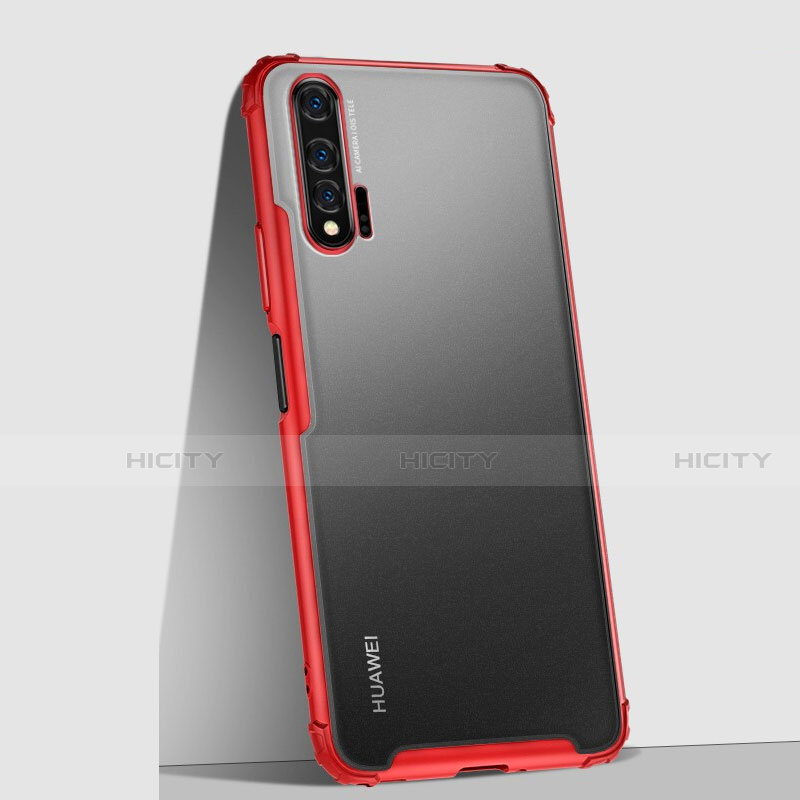 Custodia Ultra Sottile Trasparente Rigida Cover Opaca U02 per Huawei Nova 6 5G Rosso