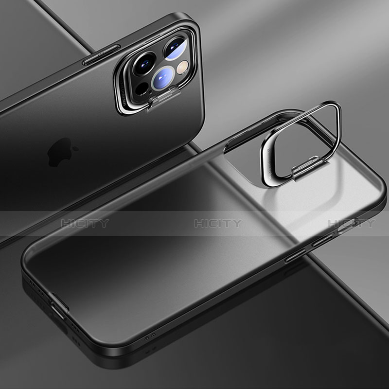 Custodia Ultra Sottile Trasparente Rigida Cover Opaca U08 per Apple iPhone 15 Pro Max Nero