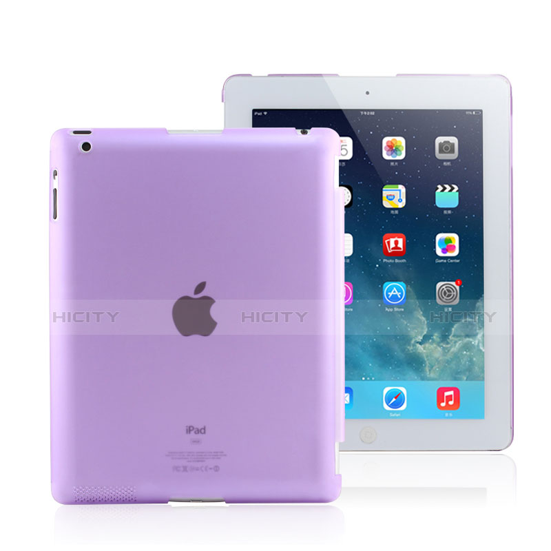 Custodia Ultra Sottile Trasparente Rigida Opaca per Apple iPad 3 Viola