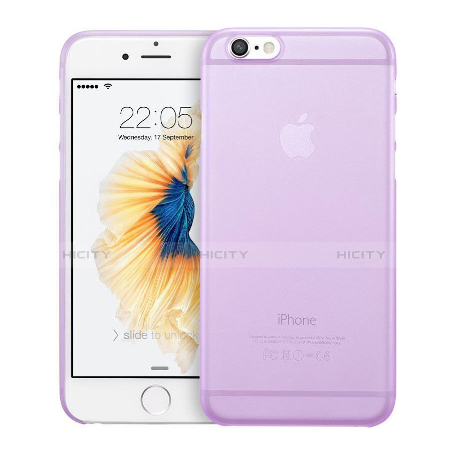 Custodia Ultra Sottile Trasparente Rigida Opaca per Apple iPhone 6 Plus Viola