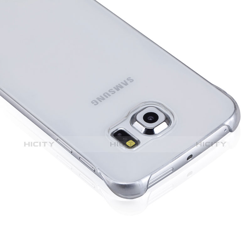 Custodia Ultra Sottile Trasparente Rigida Opaca per Samsung Galaxy S6 Edge SM-G925 Bianco