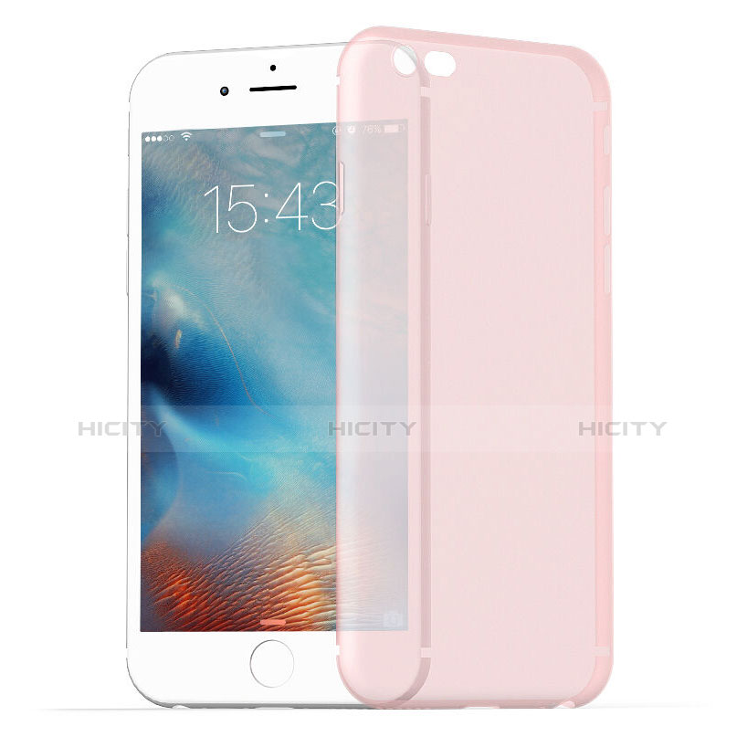 Custodia Ultra Sottile Trasparente Silicone Opaca per Apple iPhone 6S Plus Rosa