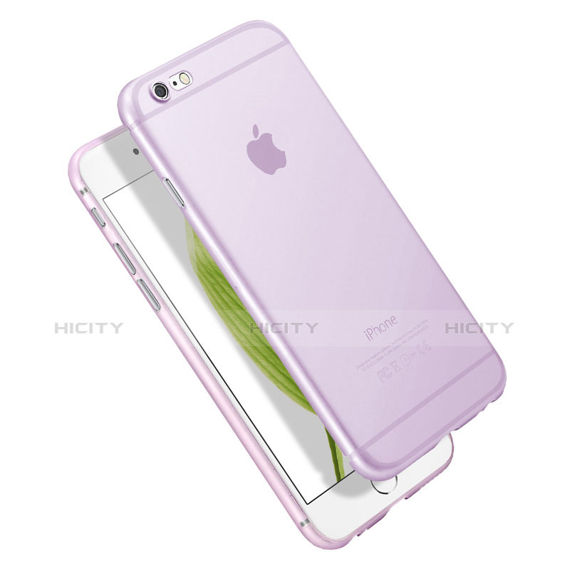 Custodia Ultra Sottile Trasparente Silicone Opaca per Apple iPhone 6S Plus Viola