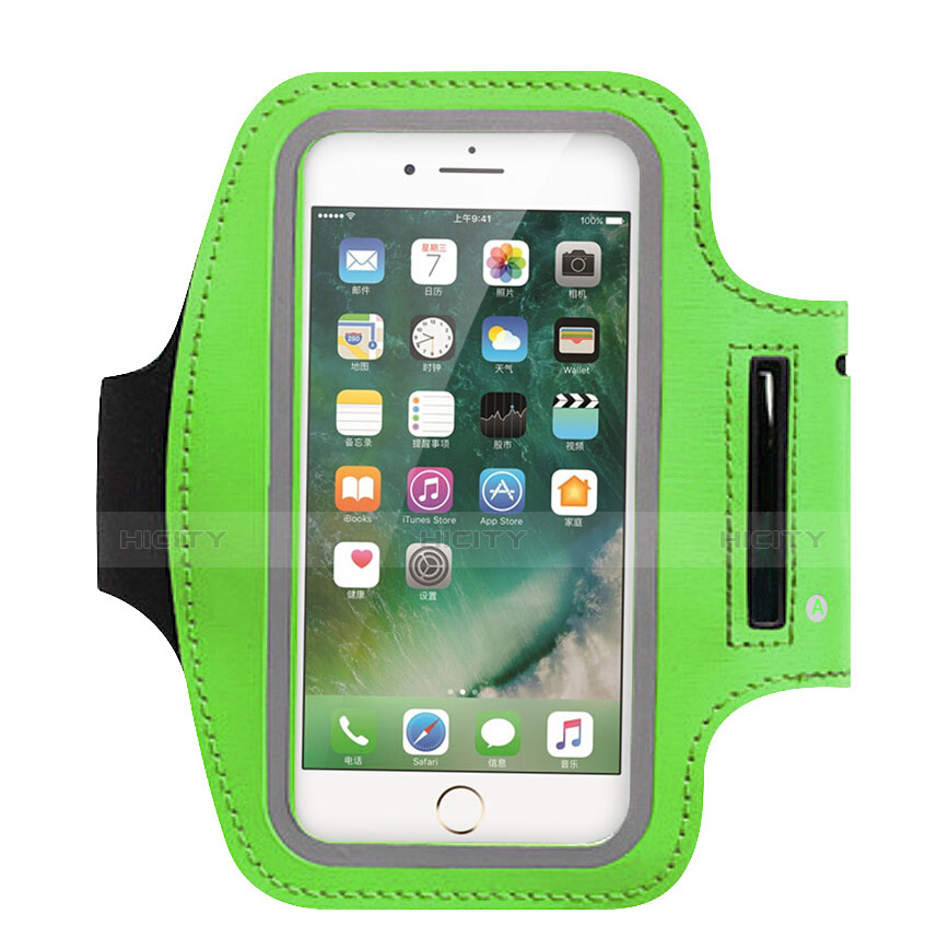 Fascia da Braccio Armband Corsa Sportiva Universale B02 Verde