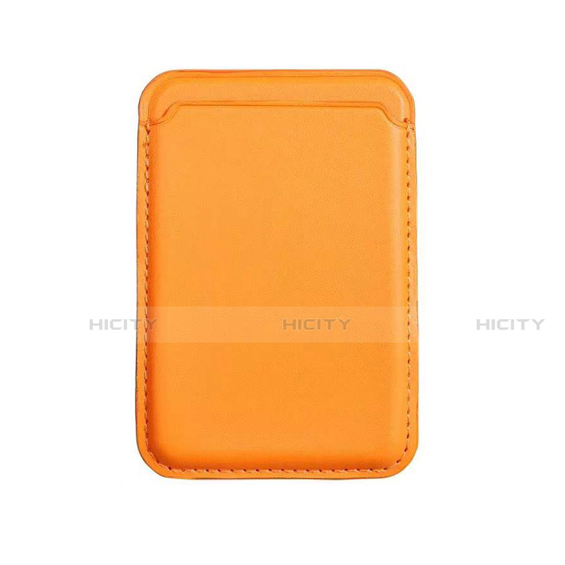 Lusso Pelle Portafoglio con Mag-Safe Magnetic per Apple iPhone 12 Arancione