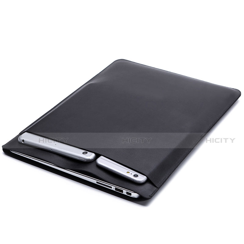 Morbido Pelle Custodia Marsupio Tasca L01 per Huawei Matebook D14 (2020) Nero