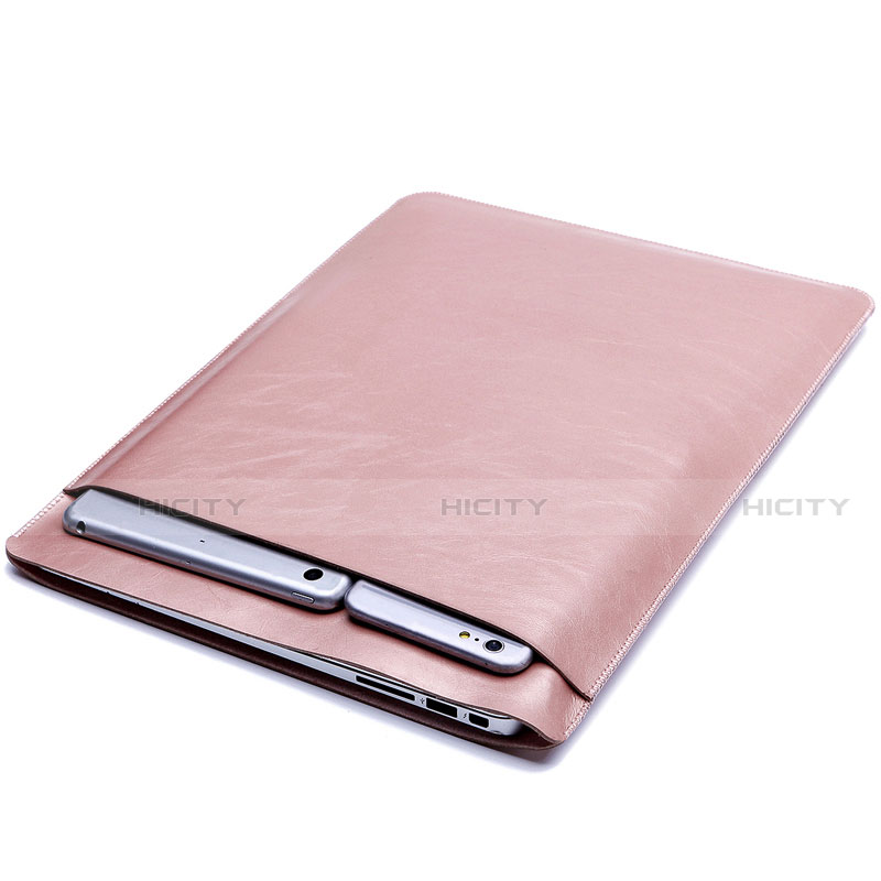 Morbido Pelle Custodia Marsupio Tasca L01 per Huawei Matebook D14 (2020) Oro Rosa