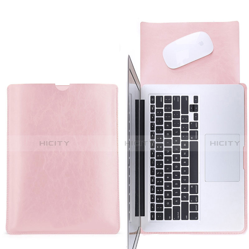 Morbido Pelle Custodia Marsupio Tasca L17 per Apple MacBook Air 13 pollici (2020) Rosa