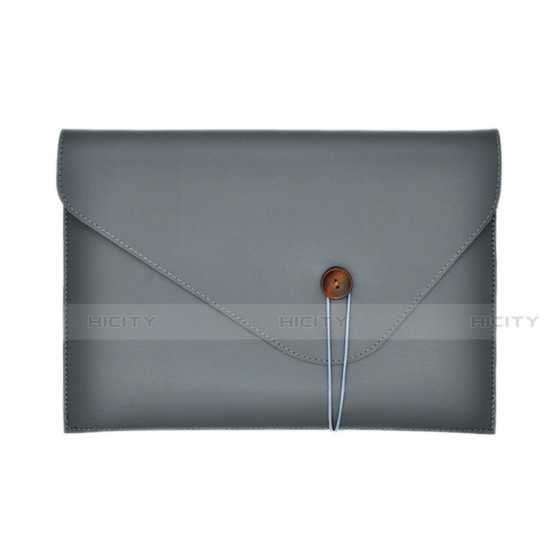 Morbido Pelle Custodia Marsupio Tasca L22 per Apple MacBook 12 pollici Grigio