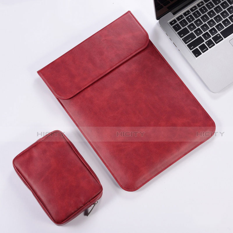 Morbido Pelle Custodia Marsupio Tasca per Apple MacBook 12 pollici Rosso