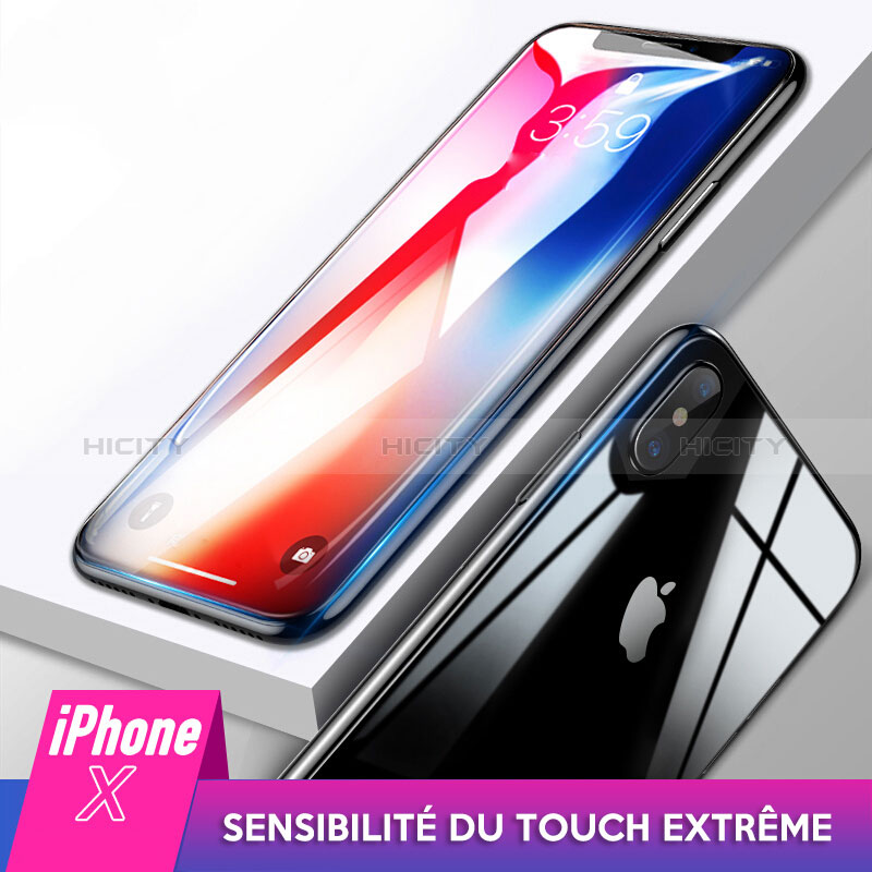 Pellicola in Vetro Temperato Protettiva Fronte e Retro per Apple iPhone Xs Chiaro