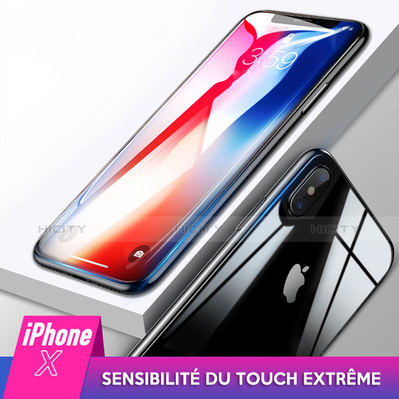 Pellicola in Vetro Temperato Protettiva Fronte e Retro per Apple iPhone Xs Max Chiaro