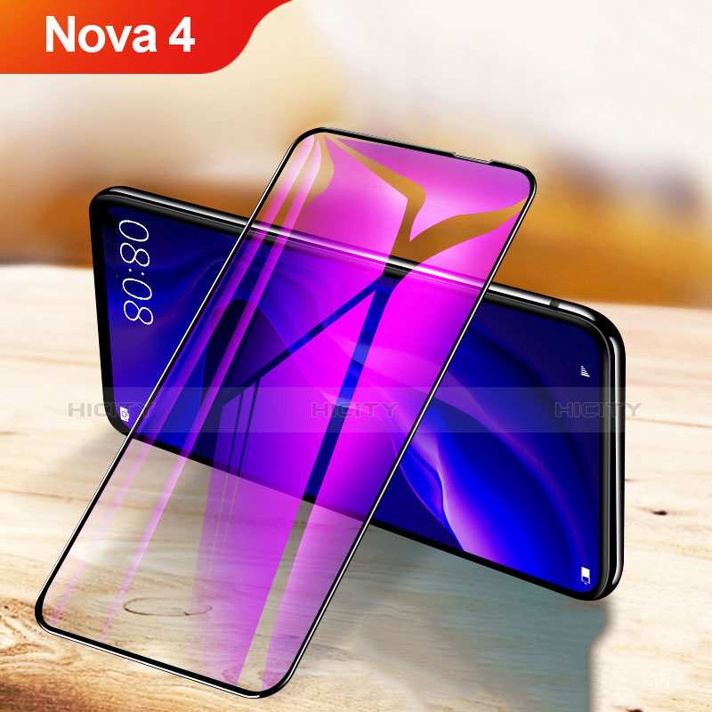 Pellicola in Vetro Temperato Protettiva Integrale Anti Blu-Ray Proteggi Schermo Film F03 per Huawei Nova 4 Nero