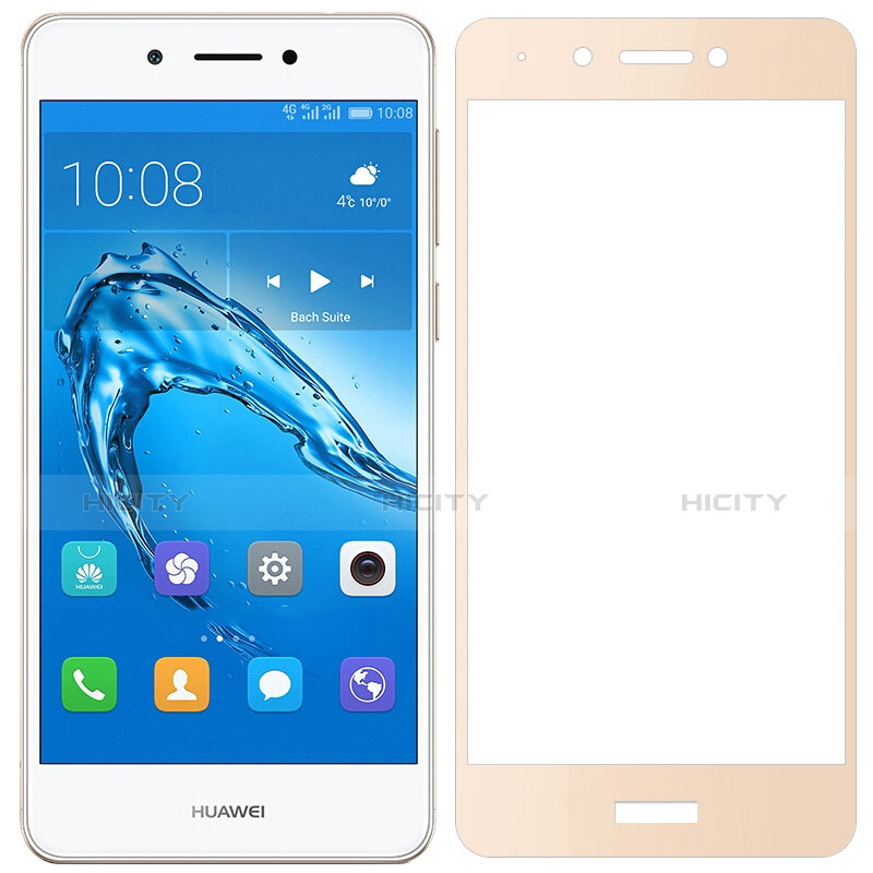 Pellicola in Vetro Temperato Protettiva Integrale Proteggi Schermo Film F02 per Huawei Nova Smart Oro