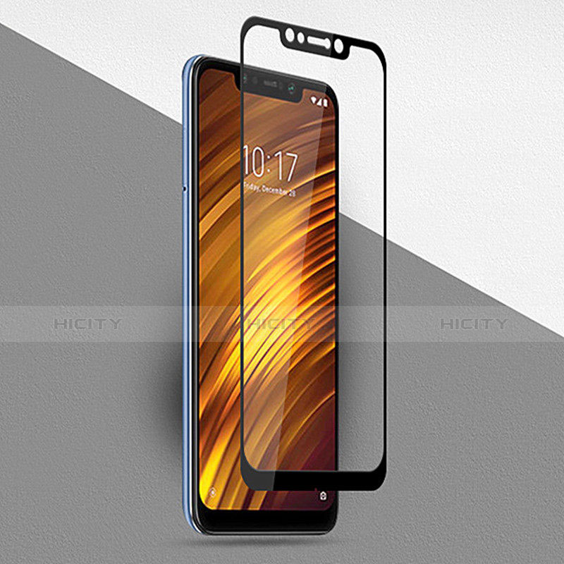 Pellicola in Vetro Temperato Protettiva Integrale Proteggi Schermo Film F02 per Xiaomi Pocophone F1 Nero