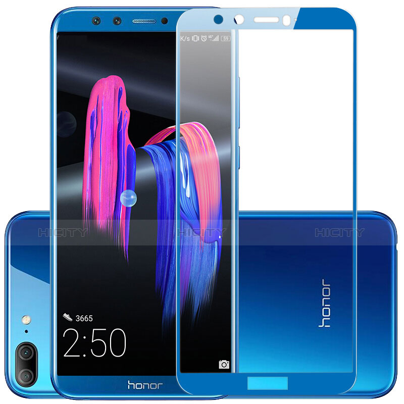 Pellicola in Vetro Temperato Protettiva Integrale Proteggi Schermo Film F03 per Huawei Honor 9 Lite Blu