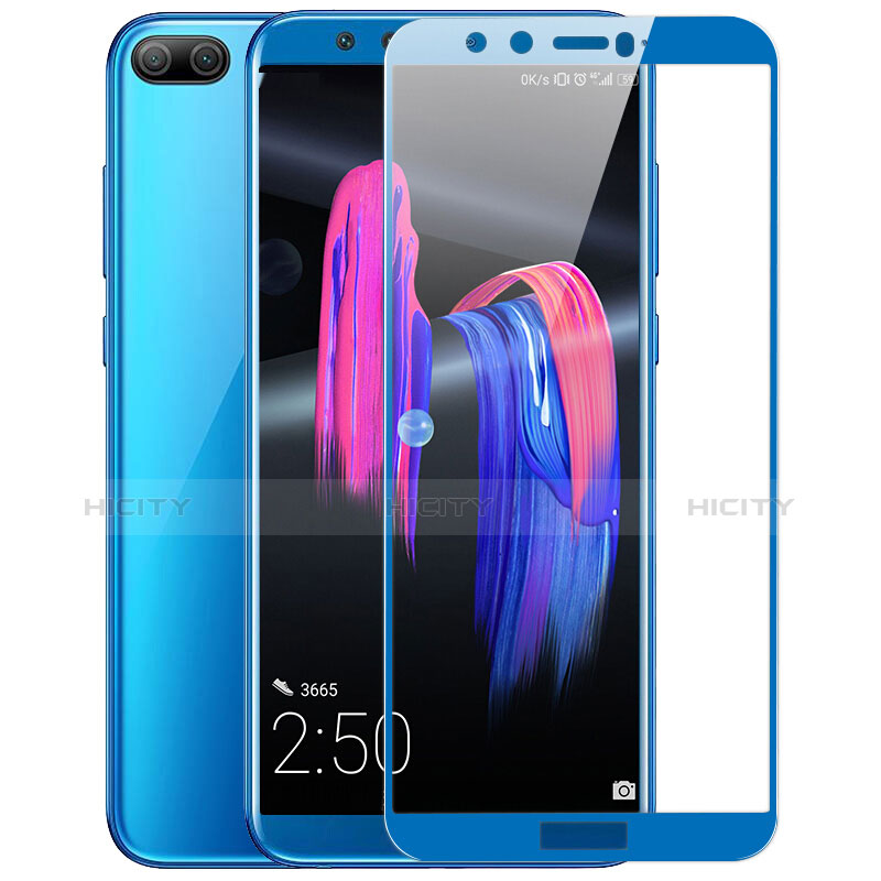 Pellicola in Vetro Temperato Protettiva Integrale Proteggi Schermo Film F03 per Huawei Honor 9 Lite Blu